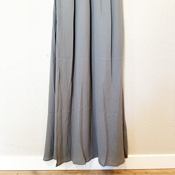 Show Me Your Mumu Dress Womens Bridesmaid Kendall V Neck Gray Side Slit XL NEW - Picture 5 of 8